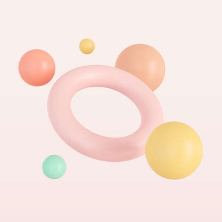 3D Geometric shapes background. Minimal background with geometric shapes. 3d rendering.