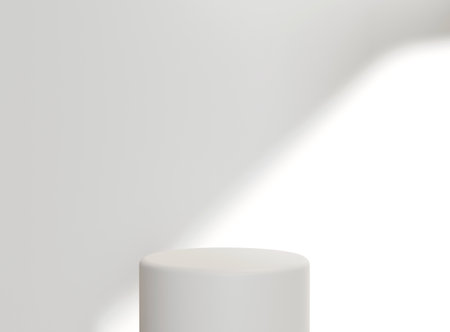 Product display podium with soft shadow. Product presentation background. 3D rendering.の写真素材