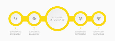 Vector infographic design template. Business concept with 4 options or steps. Vector illustration.のイラスト素材