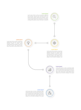 Vector infographic design template. Business concept with 5 options or steps. Vector illustration.のイラスト素材