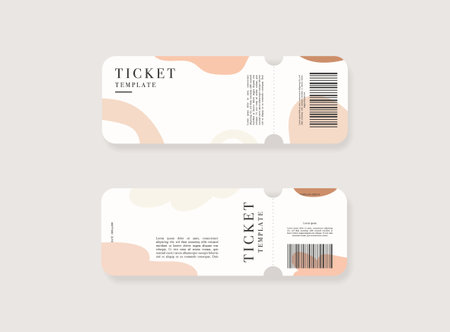 Event ticket template set. Vector template illustration.のイラスト素材