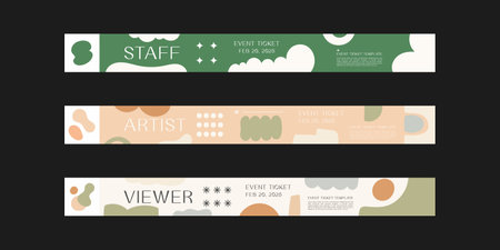 Event wristband. Customizable event wristband template. Design for festival, concert, party, and corporate events.のイラスト素材
