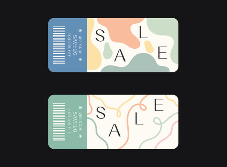 Sale coupon template. Discount coupon design illustration.のイラスト素材