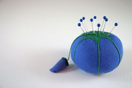 blue tomato sewing pincushionの写真素材