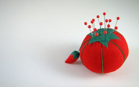 red tomato sewing pincushionの写真素材