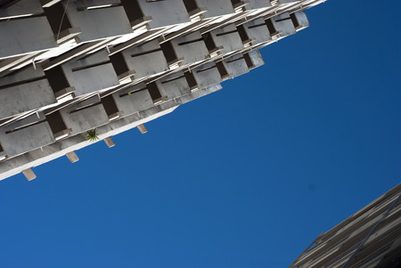 Apartments and blue sky in Algarve Portugalの写真素材