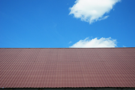 Metal Roofing Construction and Building New House Construction Exterior.  Roofing Construction...