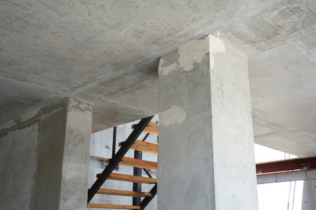 House room column from concreteの写真素材