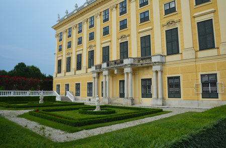 VIENNA, AUSTRIA, April,28, 2022: Schonbrunn Palace and garden landscape design.のeditorial素材