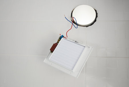 Bathroom exhaust fan installation. Connecting the extractor fan and the bathroom vent to the mains.