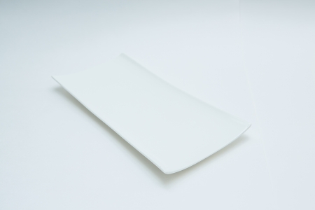 Platter plate on white backgroundの写真素材