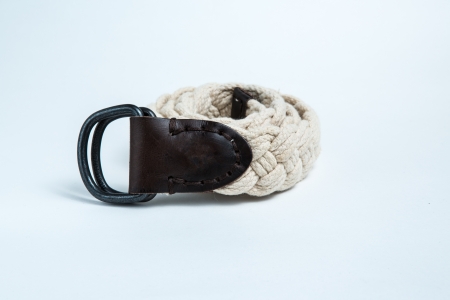 Braided Belt on white backgroundの写真素材