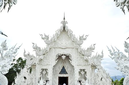 The famous temple of thailand, Wat Rong Khun (White temple)の写真素材
