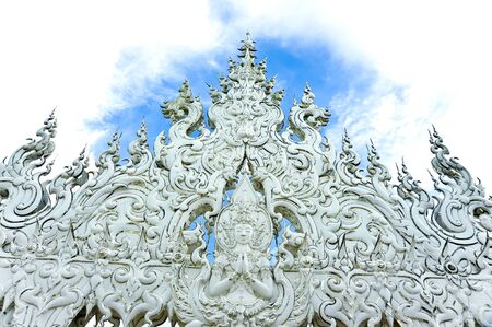 Thai art at White Temple, Wat Rong Khun, Thailandの写真素材