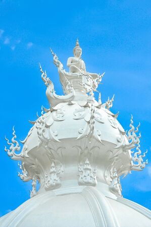 White church, Thai style wat Rong Khun thailandの写真素材