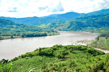 Maekhong river,chiangsan, chiangrai thailand.の写真素材