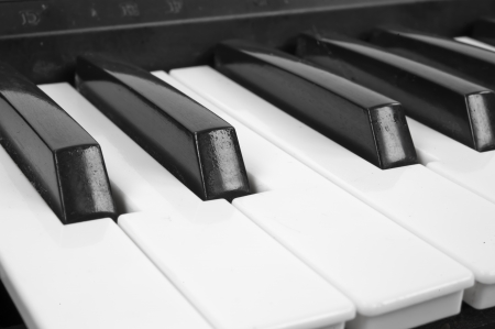 piano keys closeupの写真素材