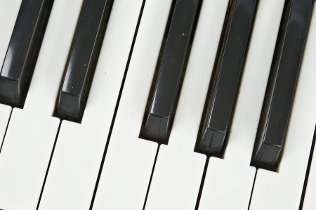 piano keys closeupの写真素材