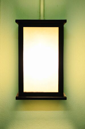 light box on wallの写真素材