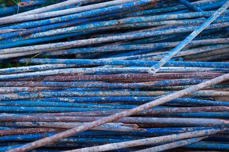 Scrap left over from the building construction waiting for disposeの写真素材