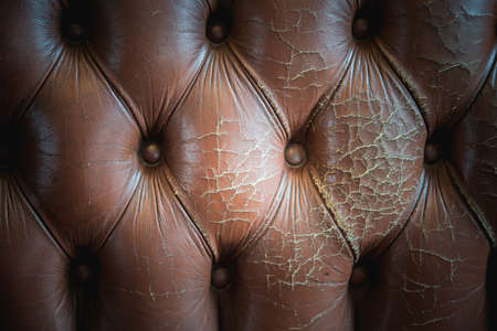 vintage of leather sofa background and textureの写真素材