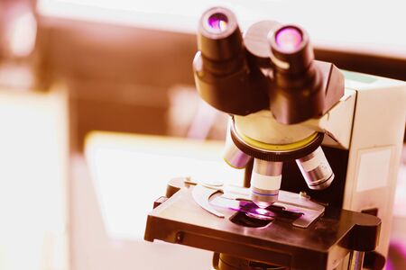 eye microscope for diagnostic disease in hospital laboratoryの写真素材