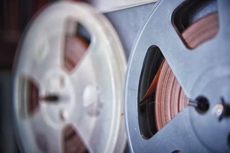 the Retro audio tape recorder player, vintage effectの写真素材