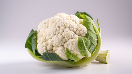 Photo Cauliflower on white background. professional food photo. Generative AIの素材