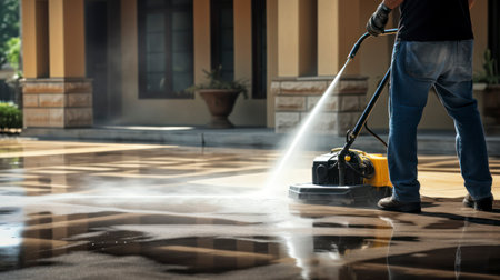 The Power of Pressurized Tile Cleaning. Generative AIの素材