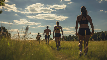 Fresh Air Fitness. Leveraging Nature's Landscape for Workout Wonders. Generative AIの素材