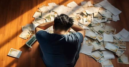 From the Top - The Silent Struggle of a Young Man Facing the Burden of Financial Debtの素材