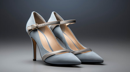 Elegance in Gray - Chic Suede Pointed Toe Pumps Adorned with a Sleek Strapの素材