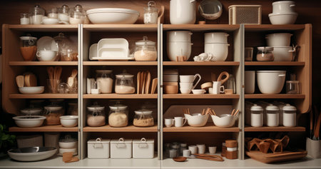 Efficient kitchen utensil storage, turning clutter into an organized masterpieceの素材