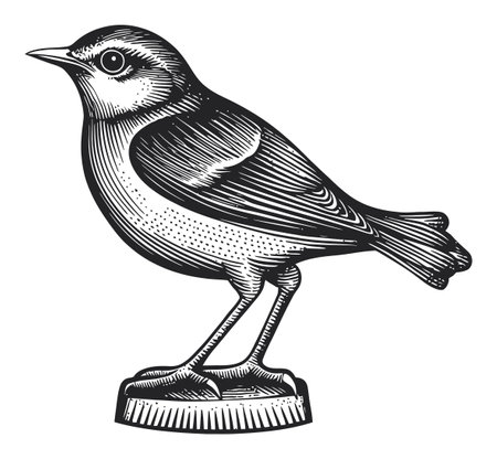 Explore this intricately detailed engraving of a bird, showcasing fine lines and artistic skill. Perfect for nature enthusiasts and art lovers alike.のイラスト素材