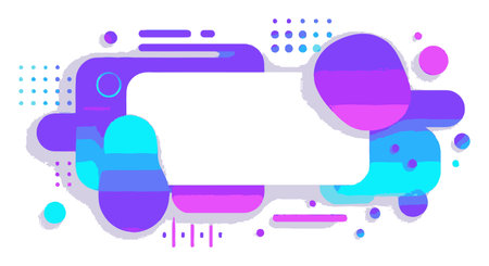 Vibrant abstract vector background featuring colorful shapes and patterns, ideal for creative design projects, banners, social media, and more.のイラスト素材