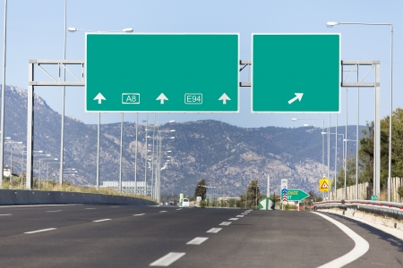 Highway road sign Highway road sign