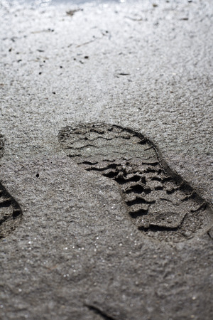 Foot print on mold