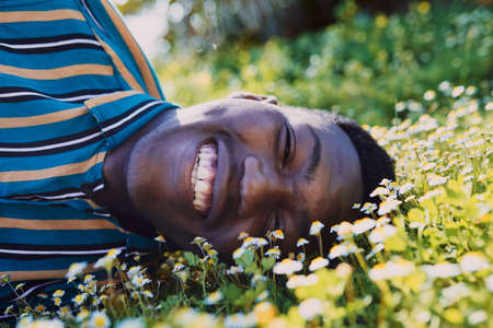 Portrait of young African man.