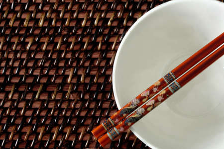 Chop Sticks on Bowlの写真素材