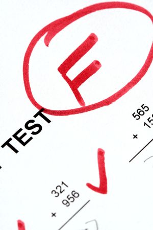 Failed Math Testの写真素材