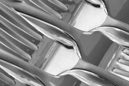 Abstract of forksの写真素材