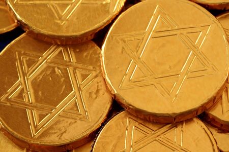 Gold covered chocolate geltの写真素材