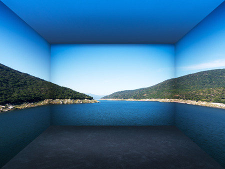 360-degree concept nature room designの写真素材