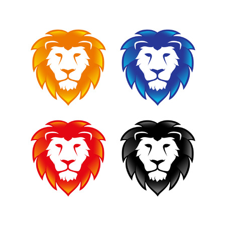 Lion Head Logo Iconのイラスト素材