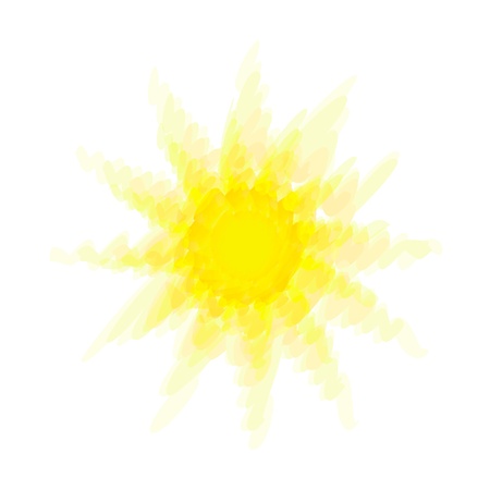Abstract Yellow Hot Sunのイラスト素材