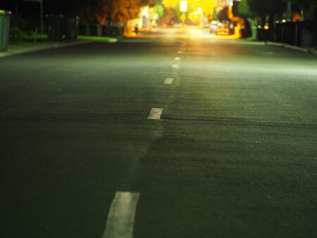 Long exposure down main streetの写真素材
