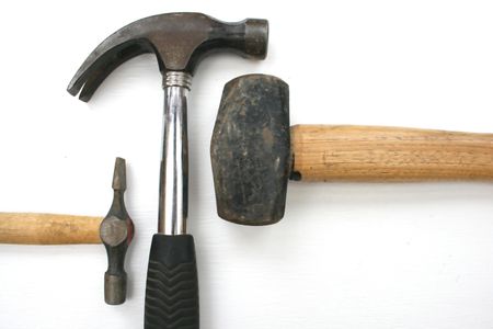 A group of hammers with various uses.の写真素材
