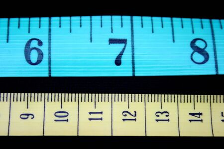 Tape measures close-up.