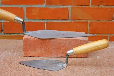 Bricklayers trowel.の写真素材