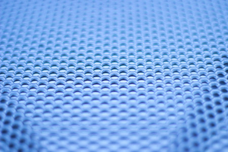 Macro close-up of a metallic aluminum grid.の写真素材